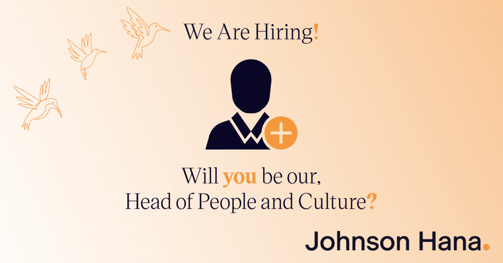 We are hiring a Head of People and Culture - graphic card