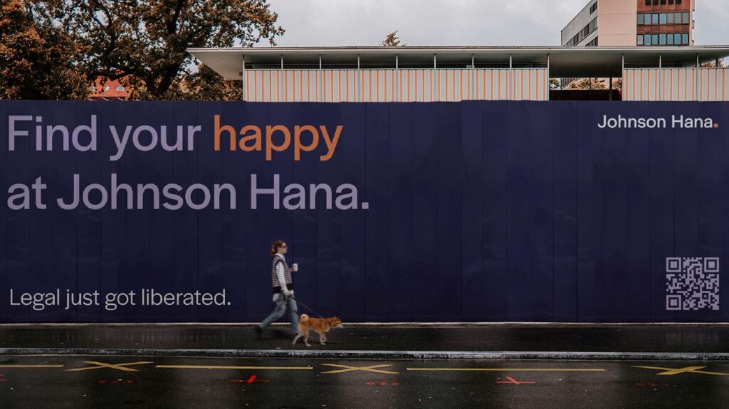 Find your happy with Johnson Hana billboard